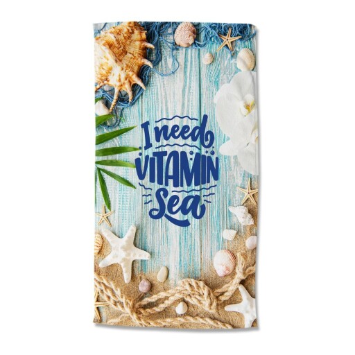 Prosop de plajă din catifea 100x180 cm Vitamin Sea – Good Morning