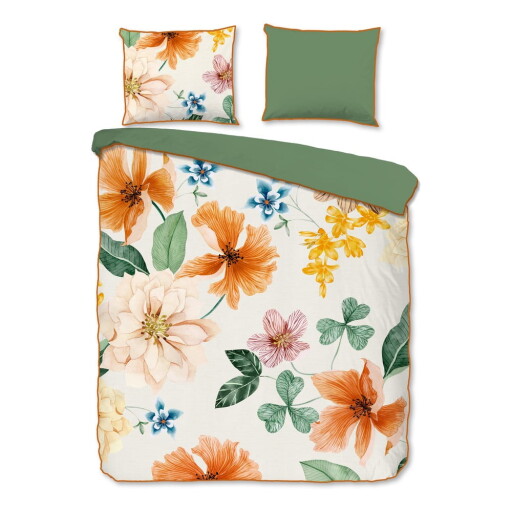 Lenjerie de pat din bumbac satinat pentru pat dublu, extinsă 240x220 cm Annabelle – Descanso