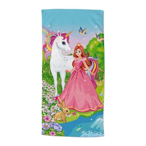 Prosop de plajă din catifea pentru copii 75x150 cm Fairytale – Good Morning