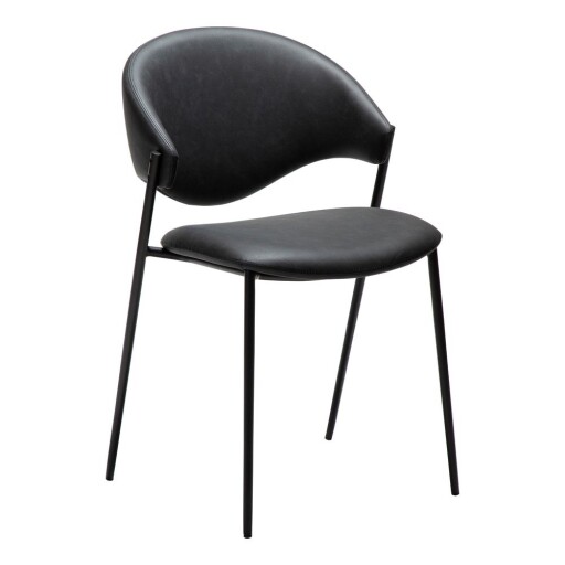 Scaun de dining negru din imitație de piele Zone – DAN-FORM Denmark