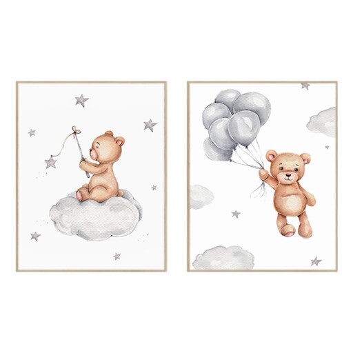 Tablouri pentru copii 2 buc. 30x40 cm Teddy Bears – knor