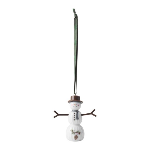 Ornament de Crăciun pictat manual din porțelan ø 4 cm Hammershøi Snowman – Kähler Design