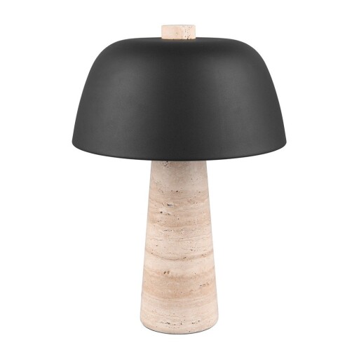 Veioză neagră/bej cu abajur din metal (înălțime 41 cm) Timba – Trio Select