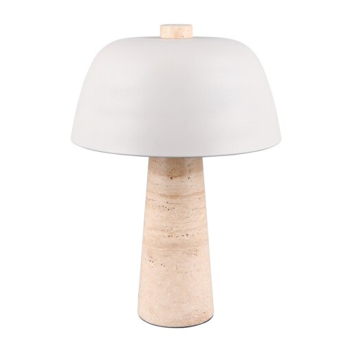 Veioză albă/bej cu abajur din metal (înălțime 41 cm) Timba – Trio Select