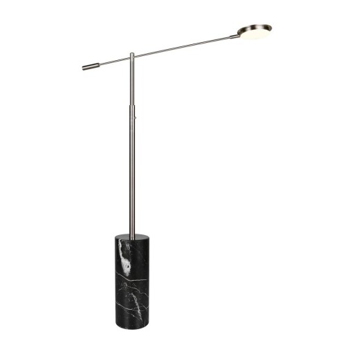 Lampadar negru/argintiu LED (înălțime 145 cm) Fiore – Trio Select