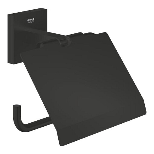 Suport hartie igienica Grohe Start Cube cu aparatoare  matte black