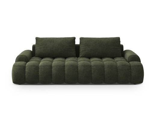 Canapea extensibila 4 locuri, Linz, Cosmopolitan Design, 250x100x84 cm, catifea, verde