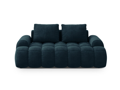 Canapea 2 locuri, Linz, Cosmopolitan Design, 175x100x84 cm, catifea, albastru petrol inchis