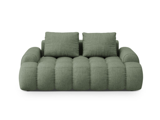 Canapea 2 locuri, Linz, Cosmopolitan Design, 175x100x84 cm, tesatura structurata, verde oliv inchis