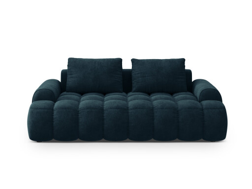Canapea 3 locuri, Linz, Cosmopolitan Design, 200x100x84 cm, catifea, albastru petrol inchis
