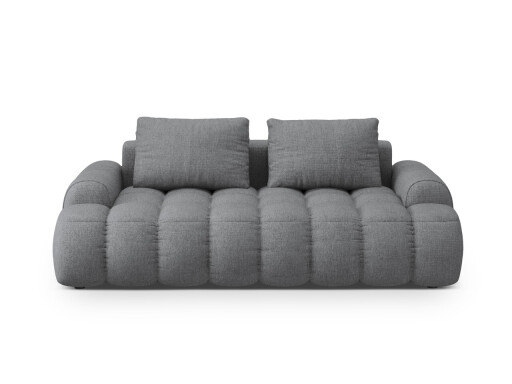 Canapea 3 locuri, Linz, Cosmopolitan Design, 200x100x84 cm, tesatura structurata, gri