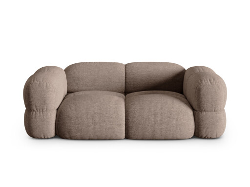 Canapea 3 locuri, Loretto, Cosmopolitan Design, 210x100x68 cm, tesatura structurata, cappuccino