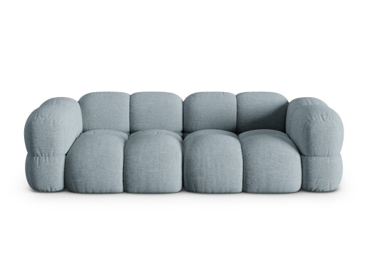 Canapea 4 locuri, Loretto, Cosmopolitan Design, 250x100x68 cm, tesatura structurata, albastru pastel