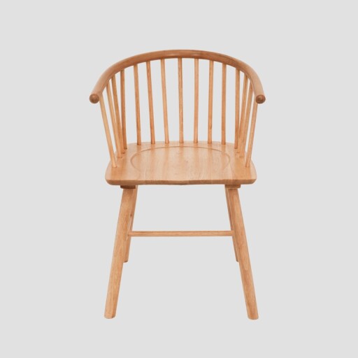 Scaun Ponto, Homla, 54x45x77 cm, lemn de cauciuc, natur