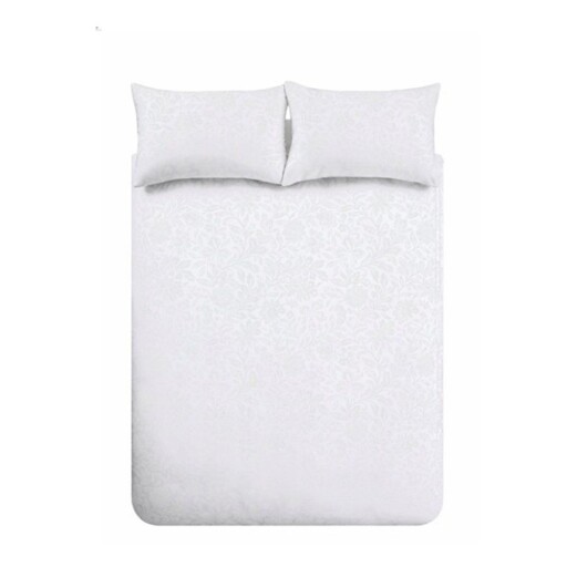 Lenjerie de pat albă din jacquard pentru pat dublu/extinsă 230x220 cm Fleur Matelassé – Bianca
