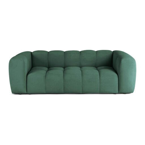 Canapea verde cu tapițerie din catifea 225 cm Cube – Bonami Selection