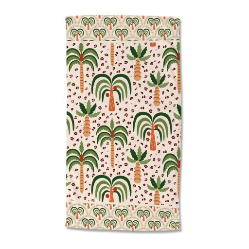 Prosop de plajă verde-bej din catifea 100x180 cm Cezan – Good Morning