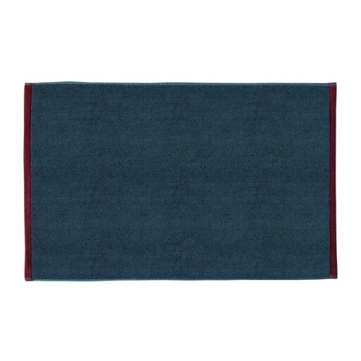 Covoraș de baie albastru închis/gri din bumbac organic 50x80 cm Soft – Mette Ditmer Denmark