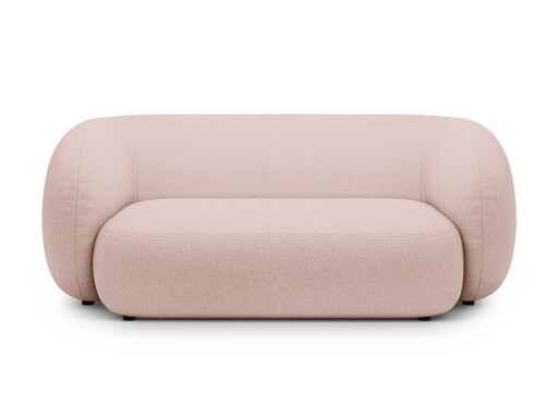 Canapea modulara 2 locuri, Kate, Micadoni, 183x99x76 cm, tesatura boucle, roz pudra