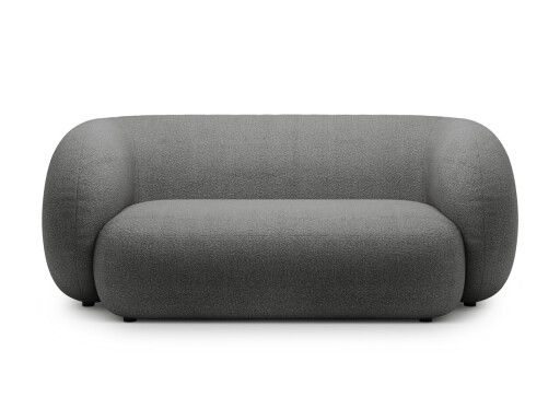 Canapea modulara 2 locuri, Kate, Micadoni, 183x99x76 cm, tesatura boucle, gri inchis