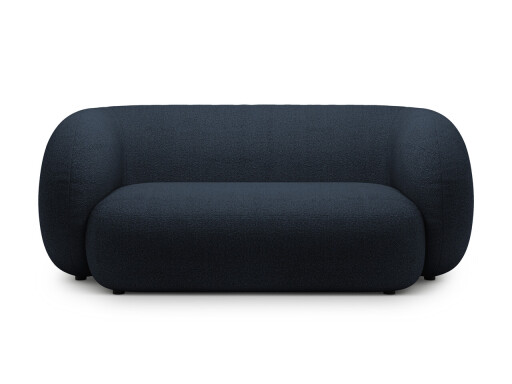Canapea modulara 2 locuri, Kate, Micadoni, 183x99x76 cm, tesatura boucle, albastru inchis
