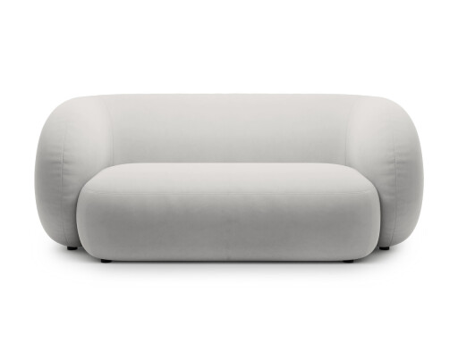 Canapea modulara 2 locuri, Kate, Micadoni, 183x99x76 cm, catifea, gri deschis