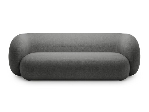 Canapea modulara 3 locuri, Kate, Micadoni, 213x99x76 cm, tesatura boucle, gri inchis