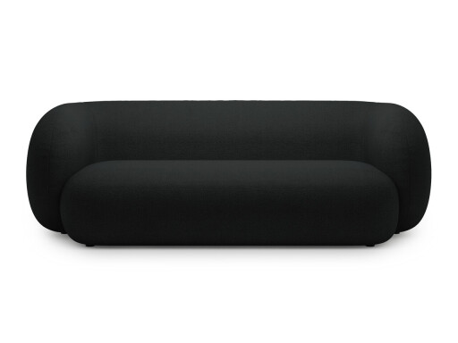 Canapea modulara 3 locuri, Kate, Micadoni, 213x99x76 cm, tesatura boucle, negru