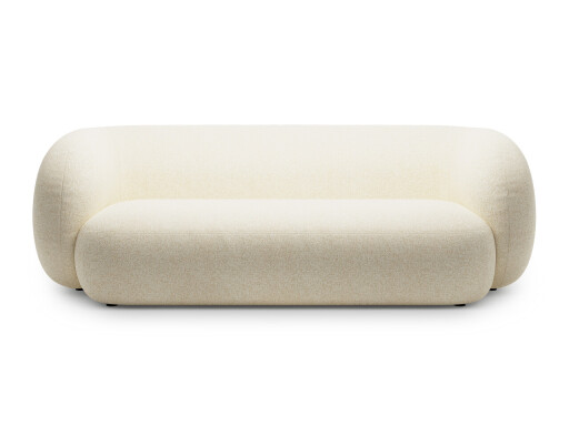 Canapea modulara 3 locuri, Kate, Micadoni, 213x99x76 cm, tesatura structurata, bej deschis