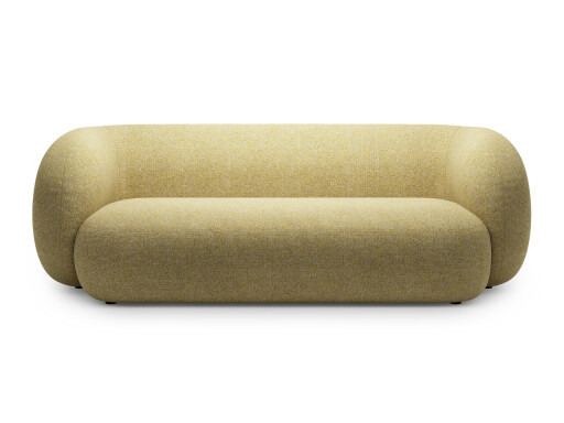 Canapea modulara 3 locuri, Kate, Micadoni, 213x99x76 cm, tesatura structurata, galben melanj