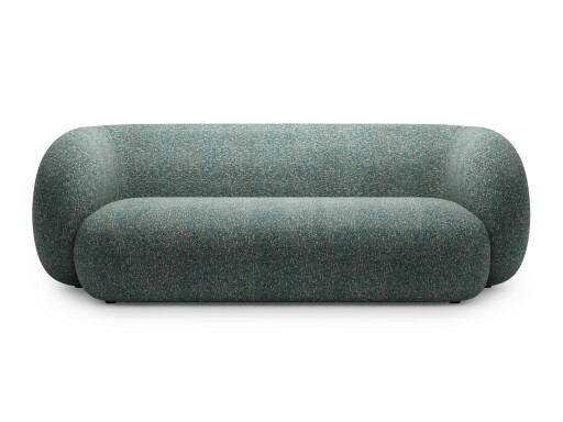 Canapea modulara 3 locuri, Kate, Micadoni, 213x99x76 cm, tesatura structurata, albastru melanj