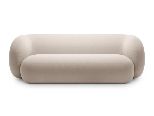 Canapea modulara 3 locuri, Kate, Micadoni, 213x99x76 cm, catifea, bej