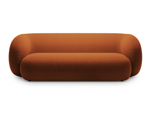 Canapea modulara 3 locuri, Kate, Micadoni, 213x99x76 cm, catifea, teracota