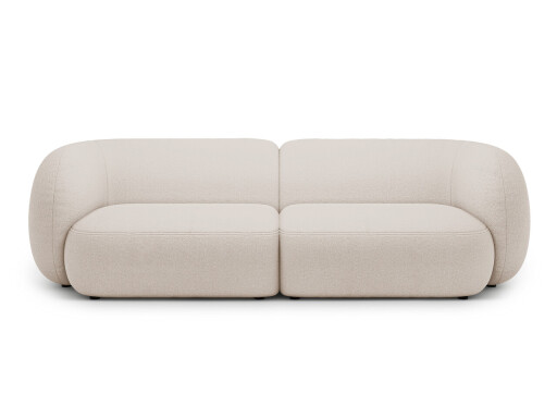 Canapea modulara 4 locuri, Kate, Micadoni, 243x99x76 cm, tesatura boucle, bej