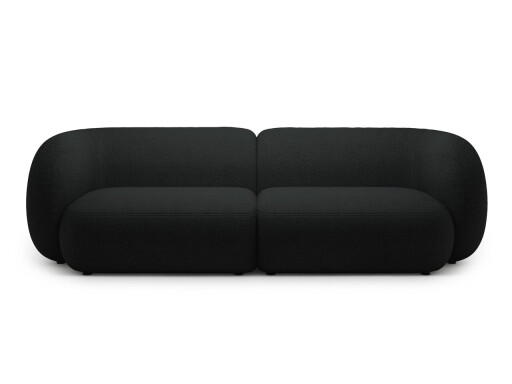 Canapea modulara 4 locuri, Kate, Micadoni, 243x99x76 cm, tesatura boucle, negru