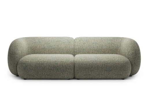 Canapea modulara 4 locuri, Kate, Micadoni, 243x99x76 cm, tesatura structurata, verde muschi melanj