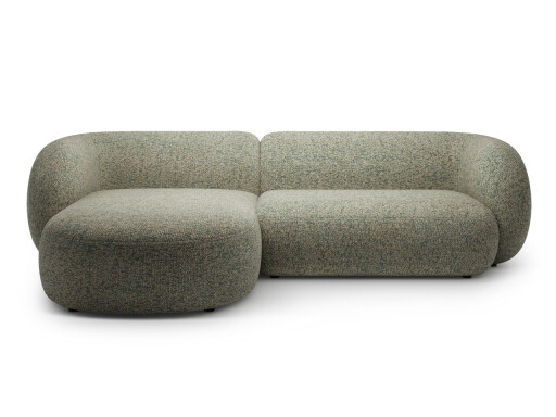 Coltar stanga 3 locuri, Kate, Micadoni, 285x176x76 cm, tesatura structurata, verde muschi melanj