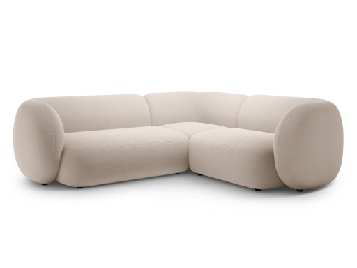 Coltar dreapta 4 locuri, Kate, Micadoni, 252x220x76 cm, catifea, bej
