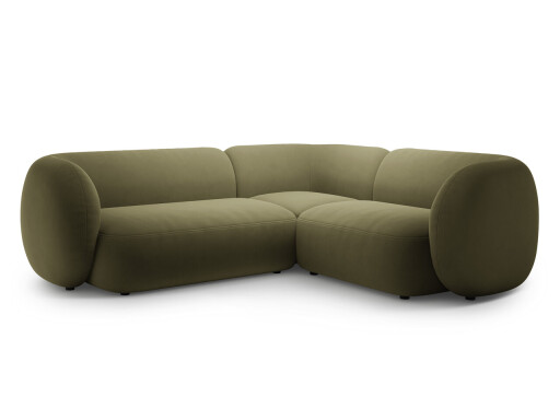 Coltar dreapta 4 locuri, Kate, Micadoni, 252x220x76 cm, catifea, verde