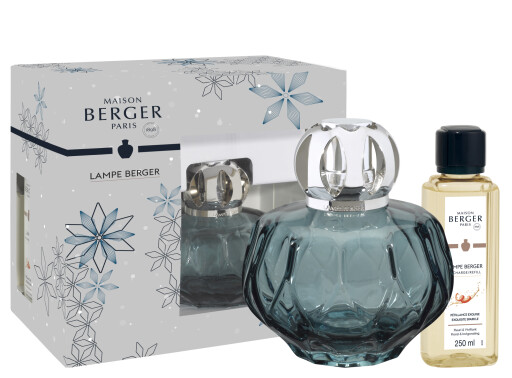 Set lampa catalitica Maison Berger Rosalie Bleue cu parfum Exquisite Sparkle 250ml