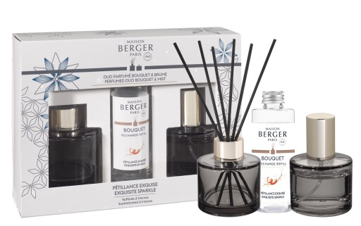 Set Maison Berger mini Duo Rosalie cu difuzor + parfum 90ml + spray parfumat 50ml Exquisite Sparkle