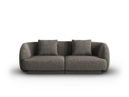 Canapea 2 locuri, Tulum, Cosmopolitan Design, 180x90x70 cm, tesatura chenille, gri