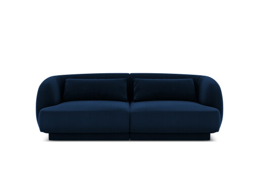 Canapea 2 locuri, Tulum, Cosmopolitan Design, 180x90x70 cm, catifea, albastru regal