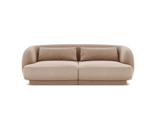 Canapea 2 locuri, Tulum, Cosmopolitan Design, 180x90x70 cm, catifea, bej