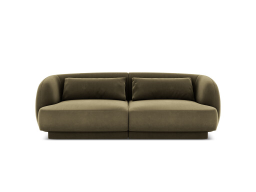 Canapea 2 locuri, Tulum, Cosmopolitan Design, 180x90x70 cm, catifea, verde