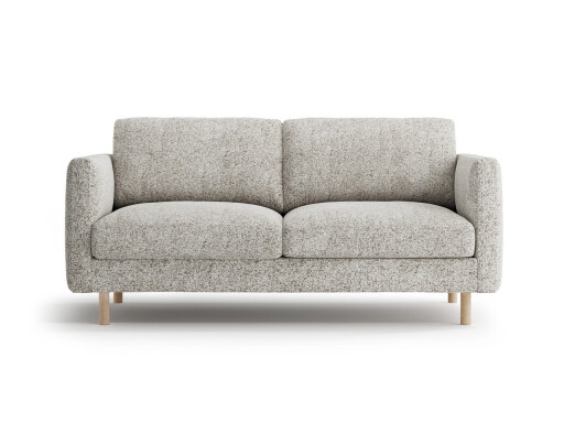 Canapea 2 locuri, Eden, Micadoni, 146x92x90 cm, tesatura structurata, bej melange