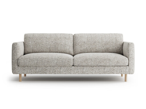 Canapea 3 locuri, Eden, Micadoni, 173x92x90 cm, tesatura structurata, bej melange