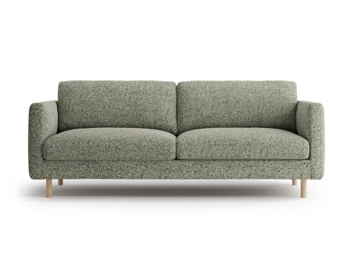 Canapea 3 locuri, Eden, Micadoni, 173x92x90 cm, tesatura structurata, verde muschi melanj