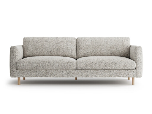 Canapea 4 locuri, Eden, Micadoni, 209x92x90 cm, tesatura structurata, bej melange