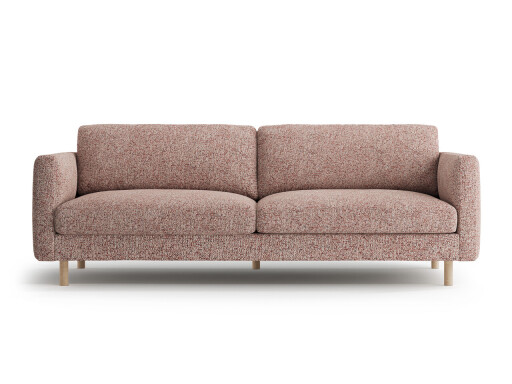 Canapea 4 locuri, Eden, Micadoni, 209x92x90 cm, tesatura structurata, roz melanj